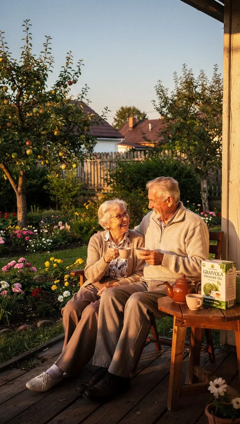 Arbatos ceremonija su graviolos arbata natūralioje aplinkoje.